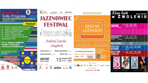 Zwoleń - Zawsze coś się dzieje. JAZZNOWIEC FESTIWAL Andrzej Zaucha - Songbook, Mazowsze to My i Przyjaciele, KINO NA LEŻAKACH

